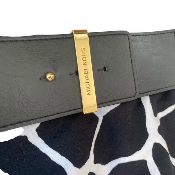 Michael Kors Black and White Animal Print Pencil Skirt - Size 14P - Picture 5 of 5